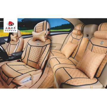 Car Seat Cover Flat Shape Cushion with Inclined Cross Leather